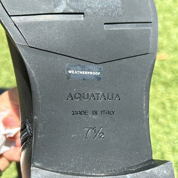 NWOB AQUATALIA Nario Weatherproof Leather Bootie Made in Italy Women’s 7.5M - Picture 5 of 10